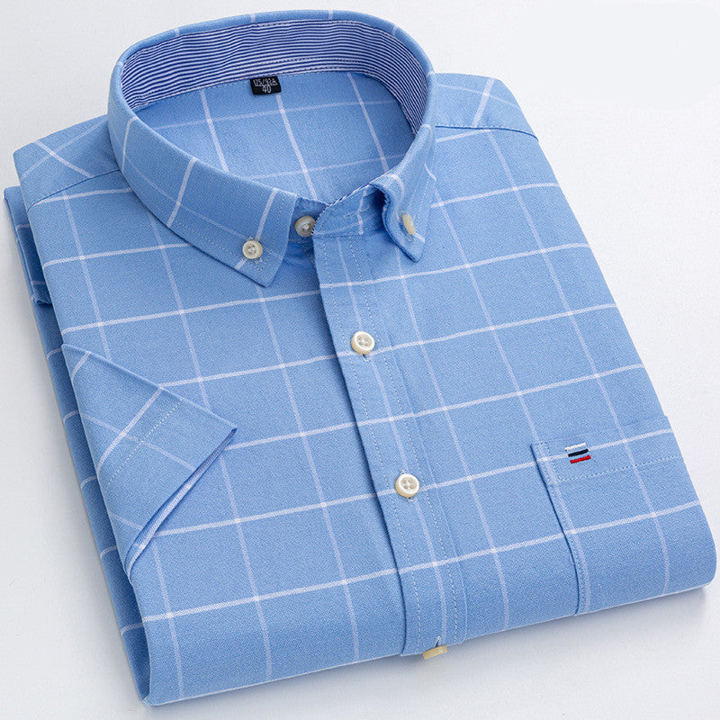 Desmond - Camisa simple y cómoda con bolsillo frontal para hombres