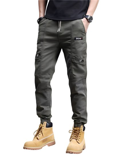 Alvin - Pantalones deportivos de estilo elegante con cordón para hombre