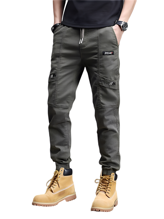 Alvin - Pantalones deportivos de estilo elegante con cordón para hombre