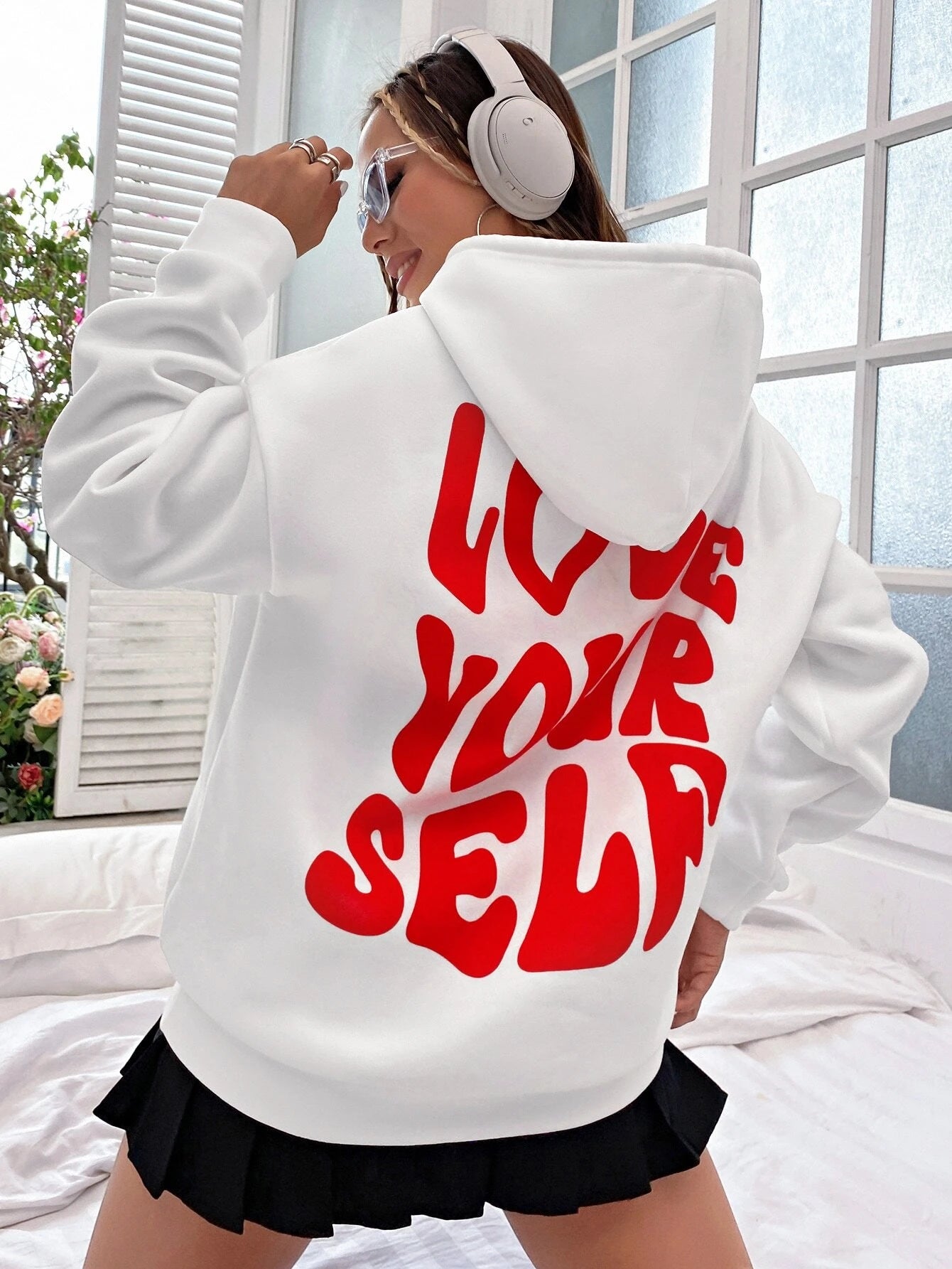 Lovely – Algodón Hoodie con Estilo Declarativo