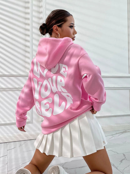 Lovely – Algodón Hoodie con Estilo Declarativo