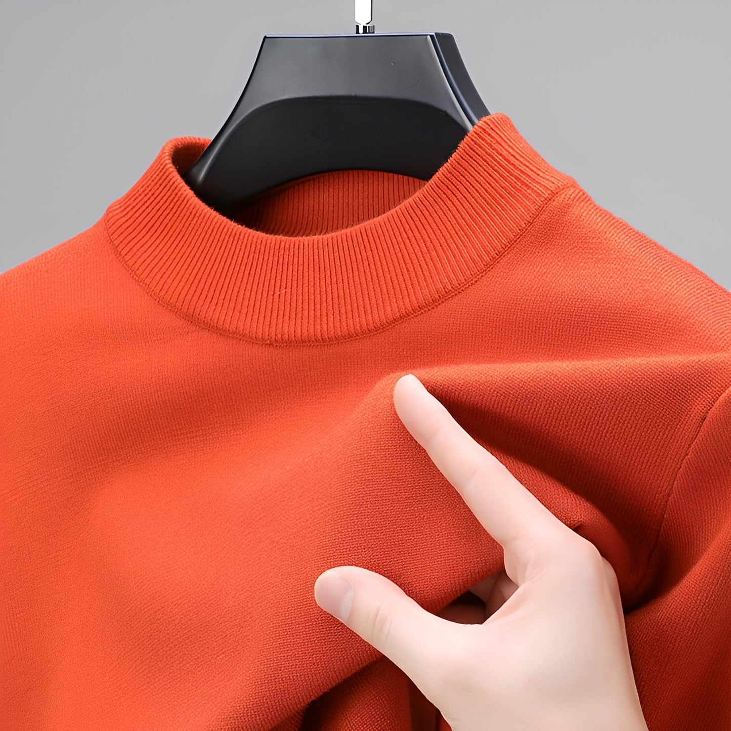 Davis - Suéter casual de cashmere con borde para hombres