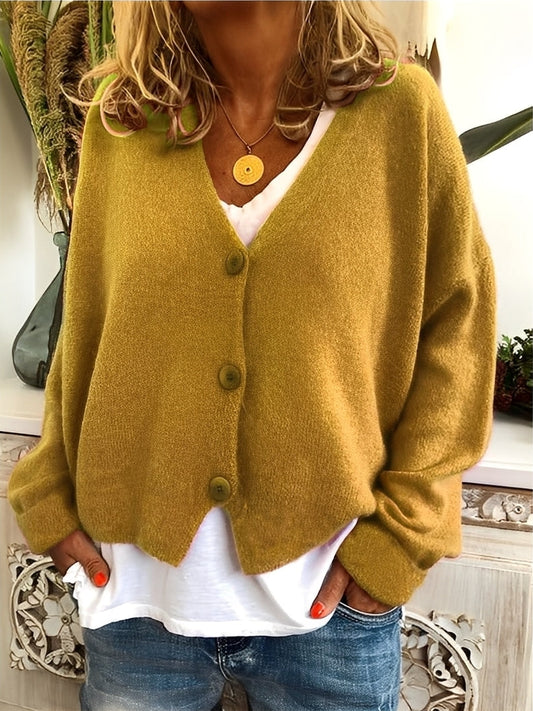 Evette - Suéter con botones casual para mujeres
