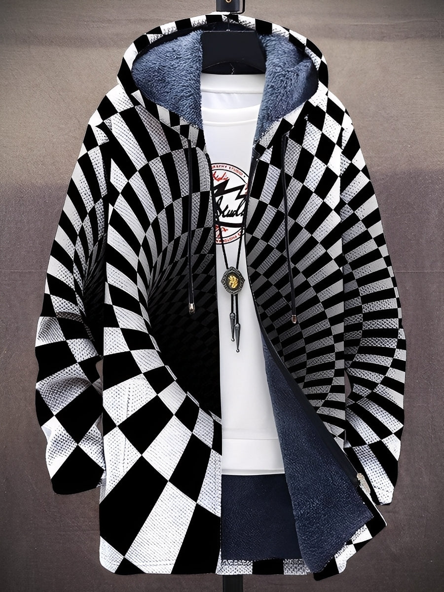 Trenton - Chaqueta moderna con capucha y diseño estampado para hombres