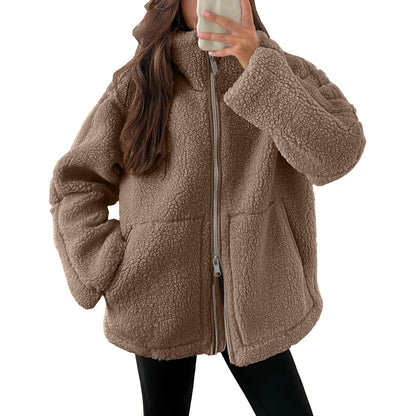 Evangelina - Chaqueta de lana teddy cómoda para mujeres