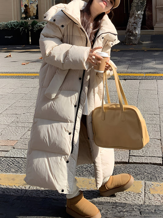 Hazel - Abrigo largo con capucha elegante para mujeres