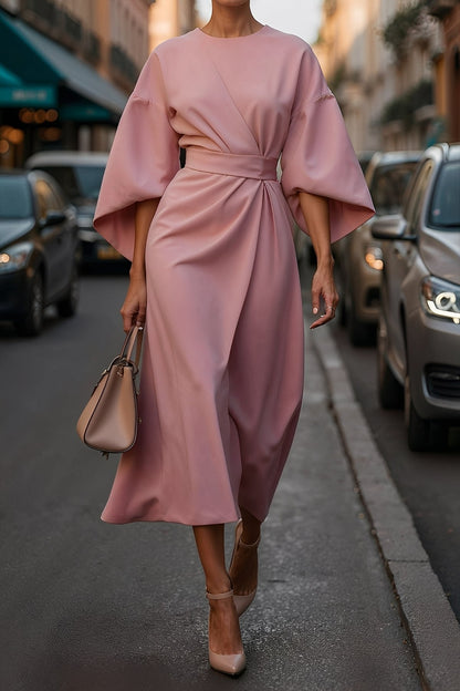 Elena - Vestido suelto elegante con cinturón para mujeres