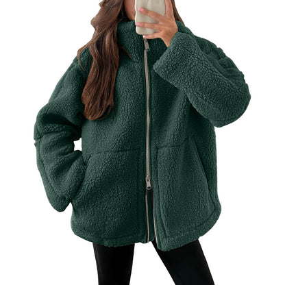 Evangelina - Chaqueta de lana teddy cómoda para mujeres
