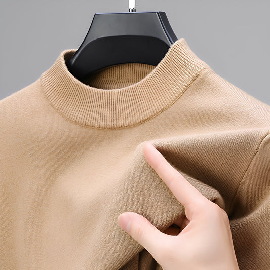 Davis - Suéter casual de cashmere con borde para hombres