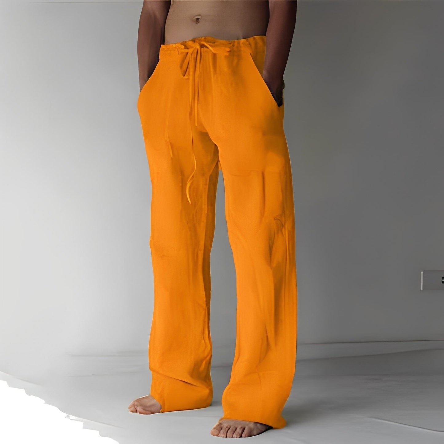 Martin - Pantalón holgado y casual de lino para hombres