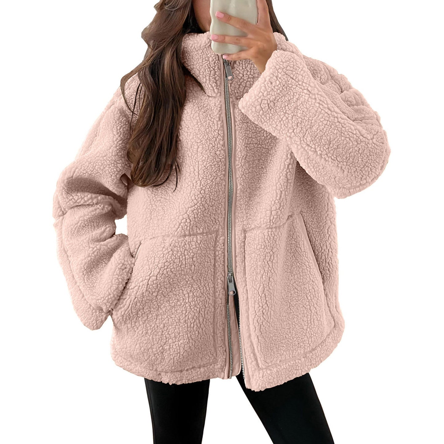 Evangelina - Chaqueta de lana teddy cómoda para mujeres