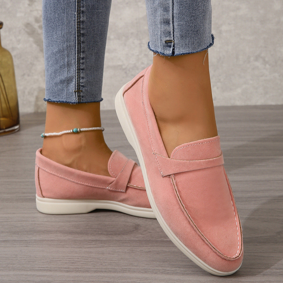 Yasmine - Zapatos de Gamuza Clásicos para Mujer