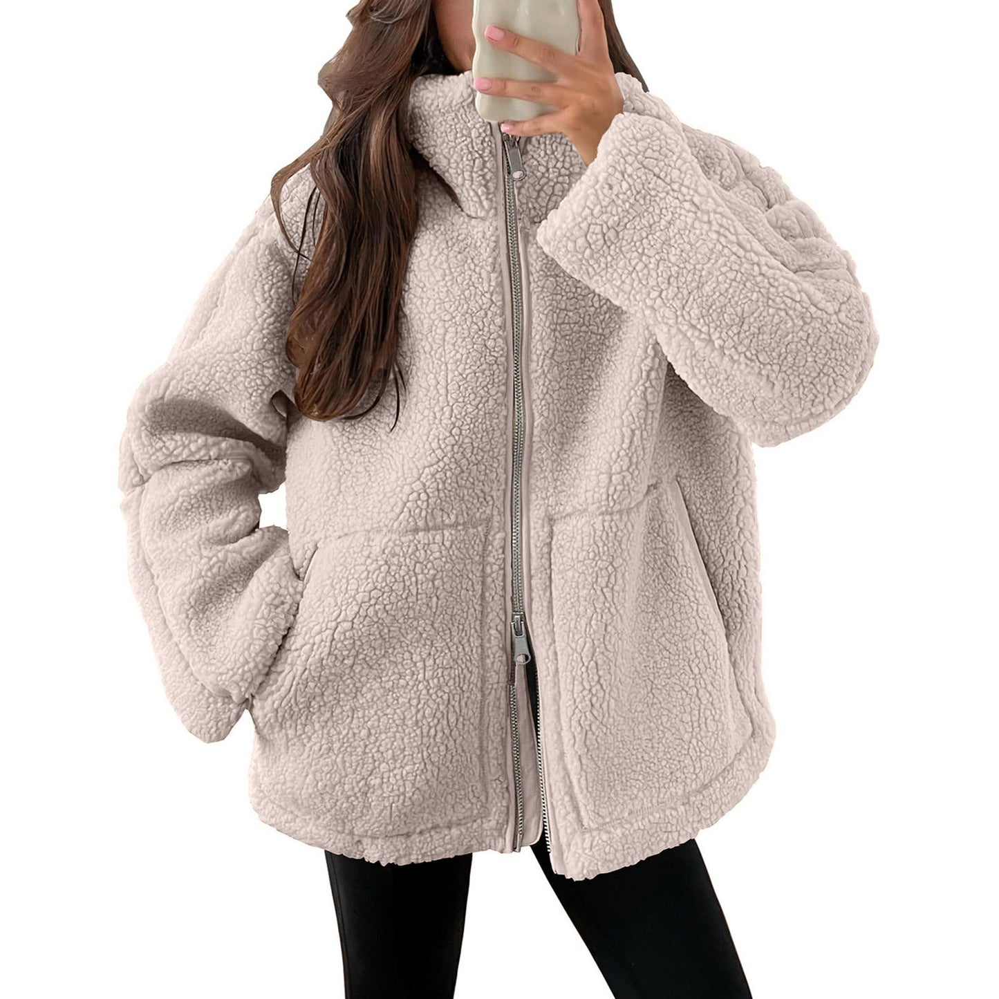 Evangelina - Chaqueta de lana teddy cómoda para mujeres