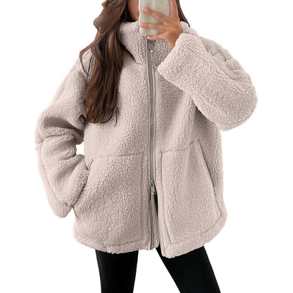 Evangelina - Chaqueta de lana teddy cómoda para mujeres
