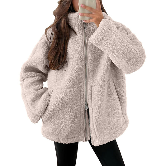 Evangelina - Chaqueta de lana teddy cómoda para mujeres