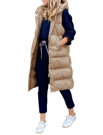 Amilia - Chaleco-abrigo para mujeres, elegante y sin mangas