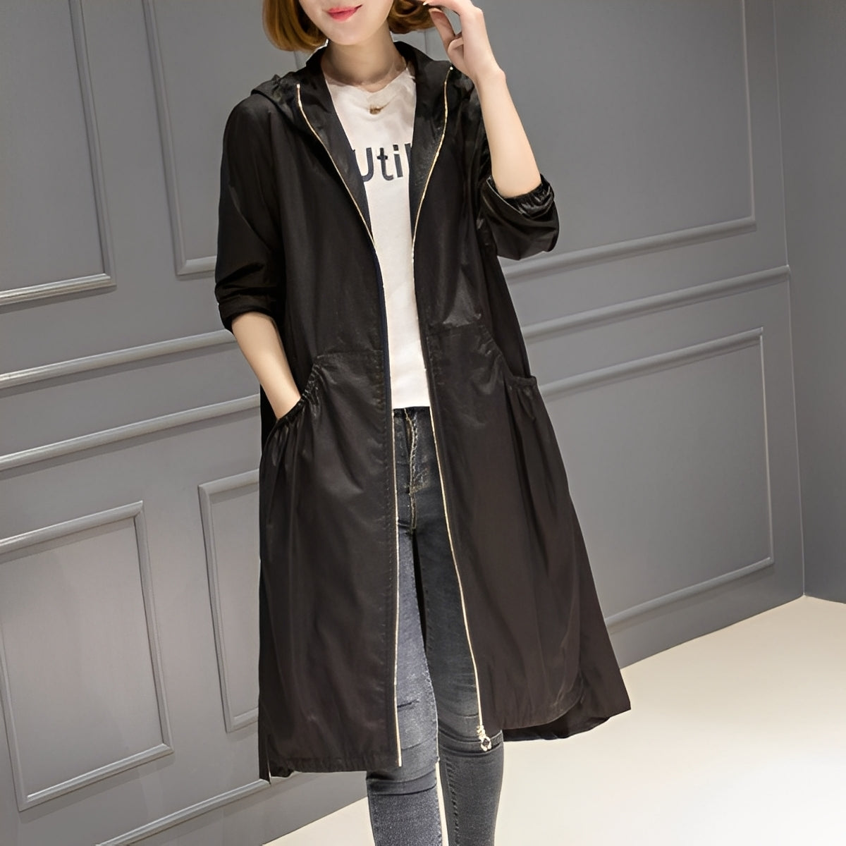 Margarette - Abrigo de lluvia elegante con capucha para mujeres
