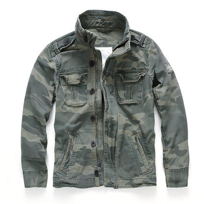 Trenton - Chaqueta de mezclilla clásica con bolsillos para hombres