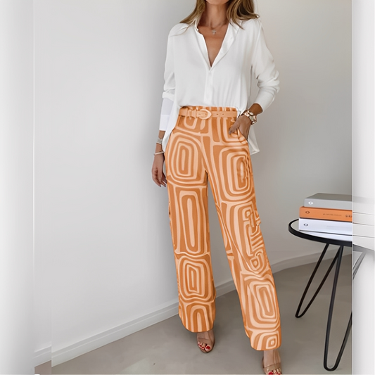 Ginette - Camisa y pantalón elegantes para mujeres definición