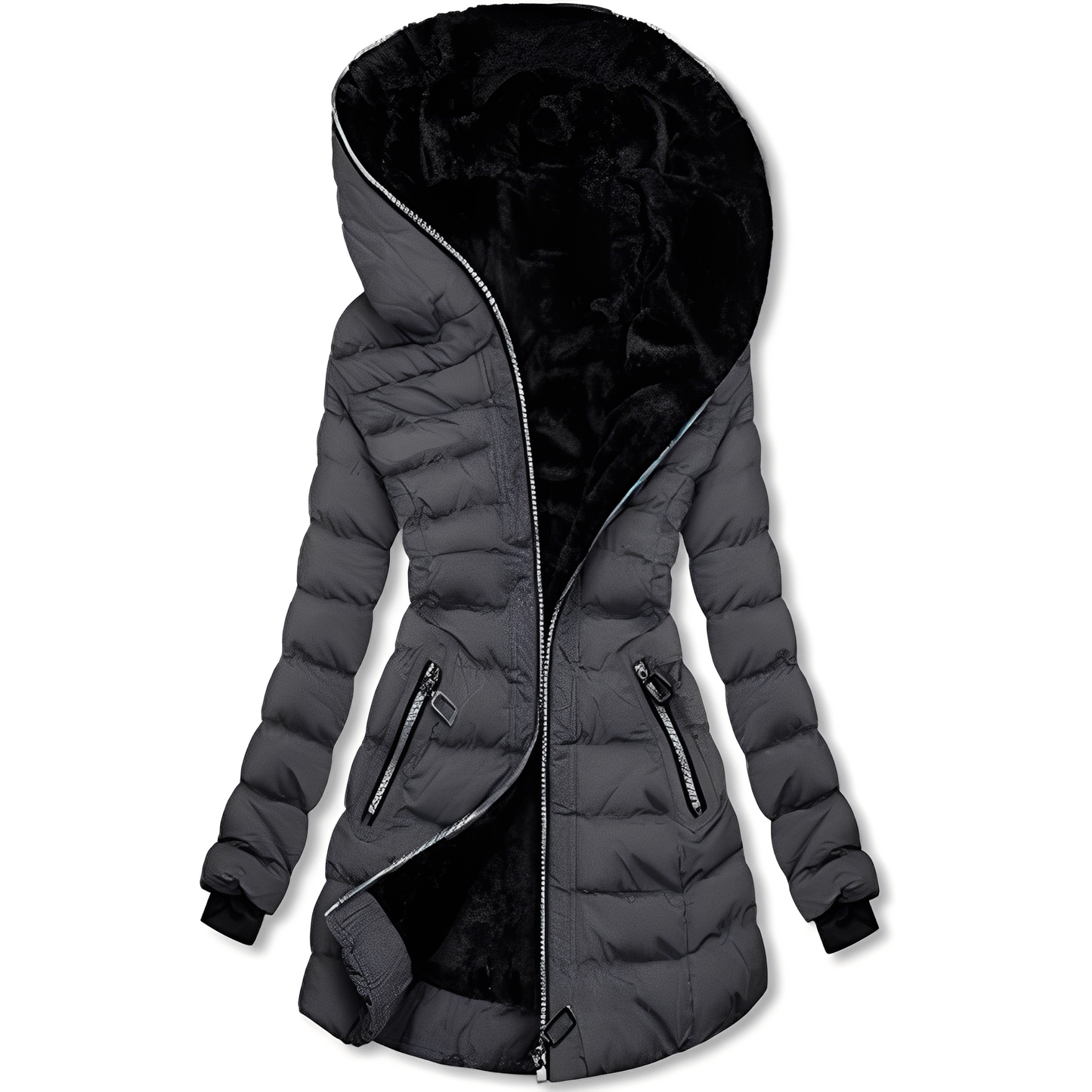 Jasmine - Moderna chaqueta con capucha para invierno de mujeres