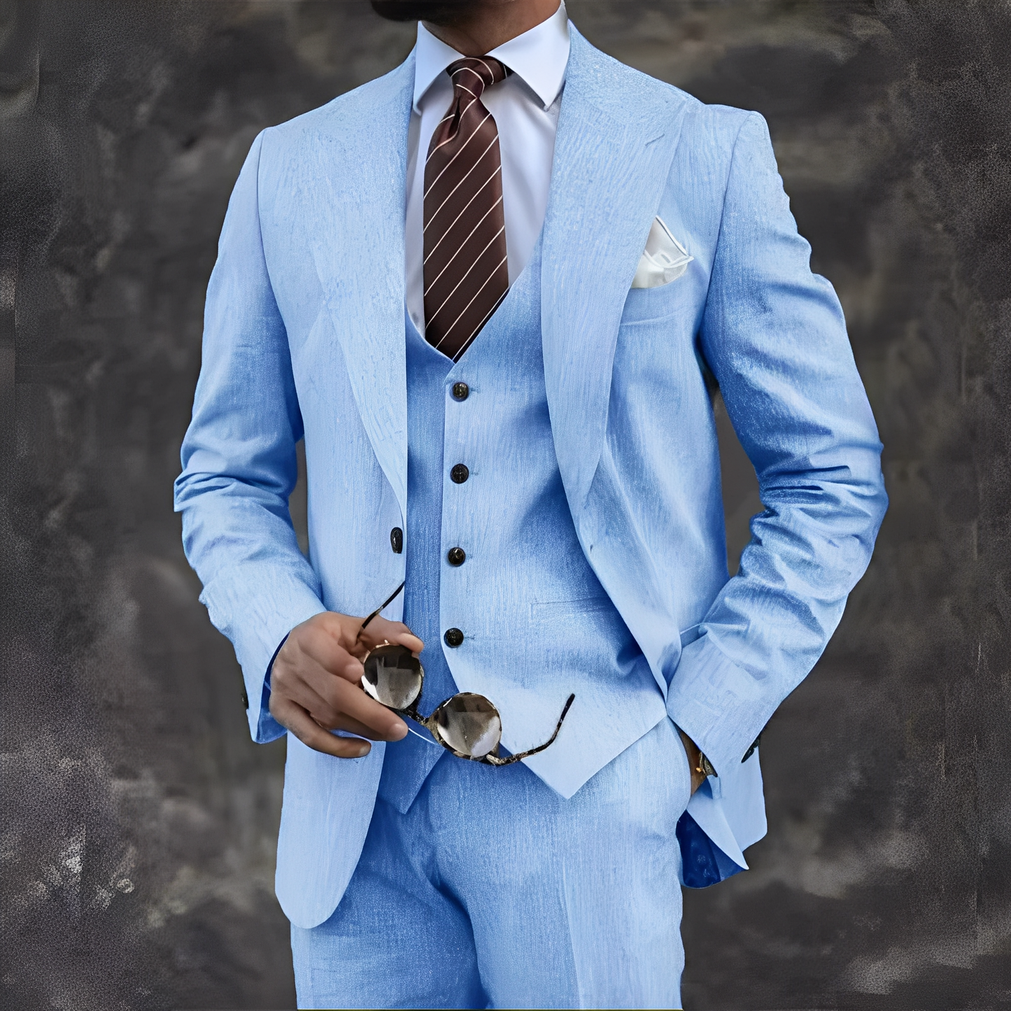 Elwyn - Traje para hombres de tres piezas, casual y formal