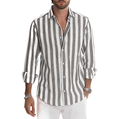 Greyson - Camisa cómoda de verano con rayas para hombres