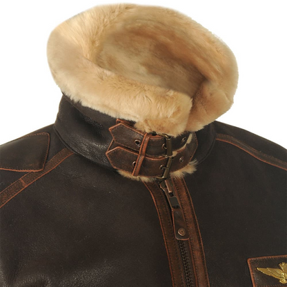 William - Chaqueta retro para hombres, gruesa y cálida