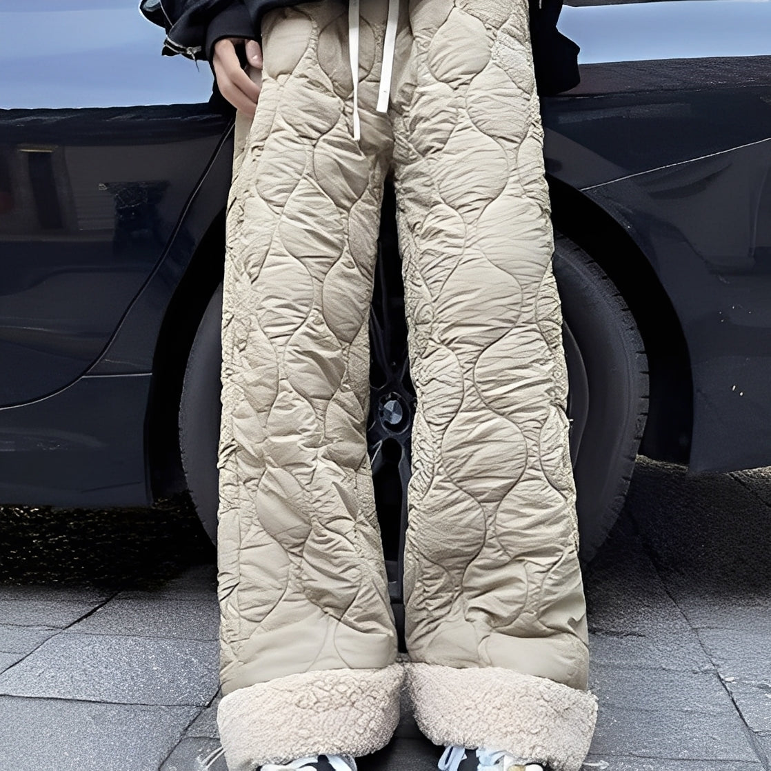 Charles - Pantalón acogedor y acolchado de forro polar para hombres