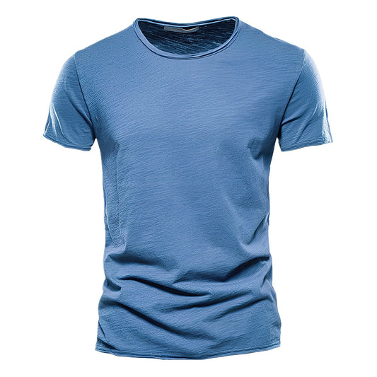 Roderick - Camiseta de Hombre de Algodón con Manga Corta