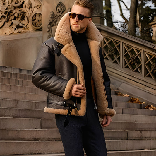 Leandro – Robusta chaqueta de cuero para hombres
