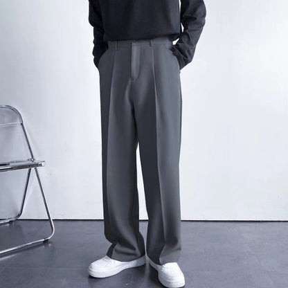 Caleb - Pantalón elegante, corte amplio y recto para hombres