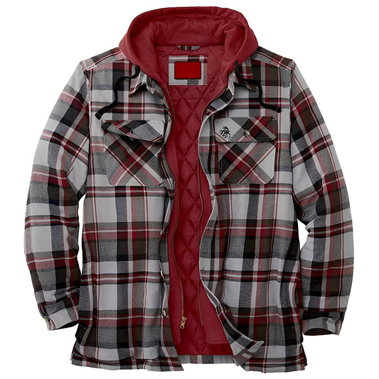 Denzil - Chaqueta informal de cuadros de franela para hombres