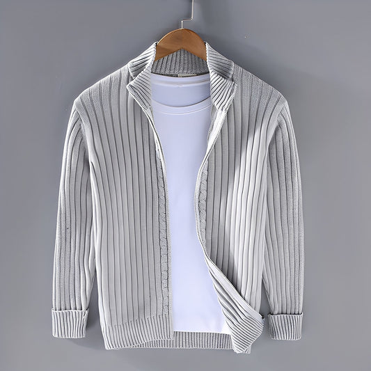 Jacquy - Cardigan de punto moderno para hombre