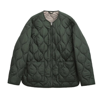 Thelma - Chaqueta de estilo relajado con acolchado de rombos para mujer