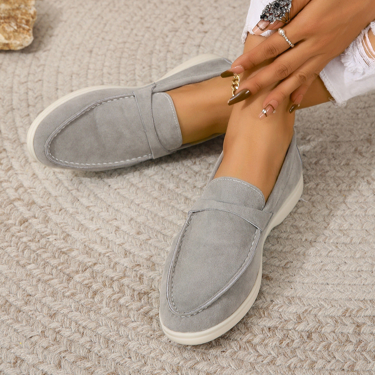 Yasmine - Zapatos de Gamuza Clásicos para Mujer