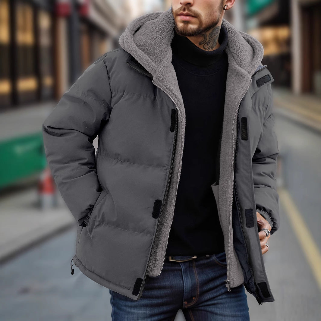 Ritchie - Chaqueta de invierno acolchada gruesa con capucha para hombres