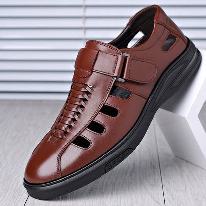 Nelson - Sandalias de cuero perforado para hombres elegantes