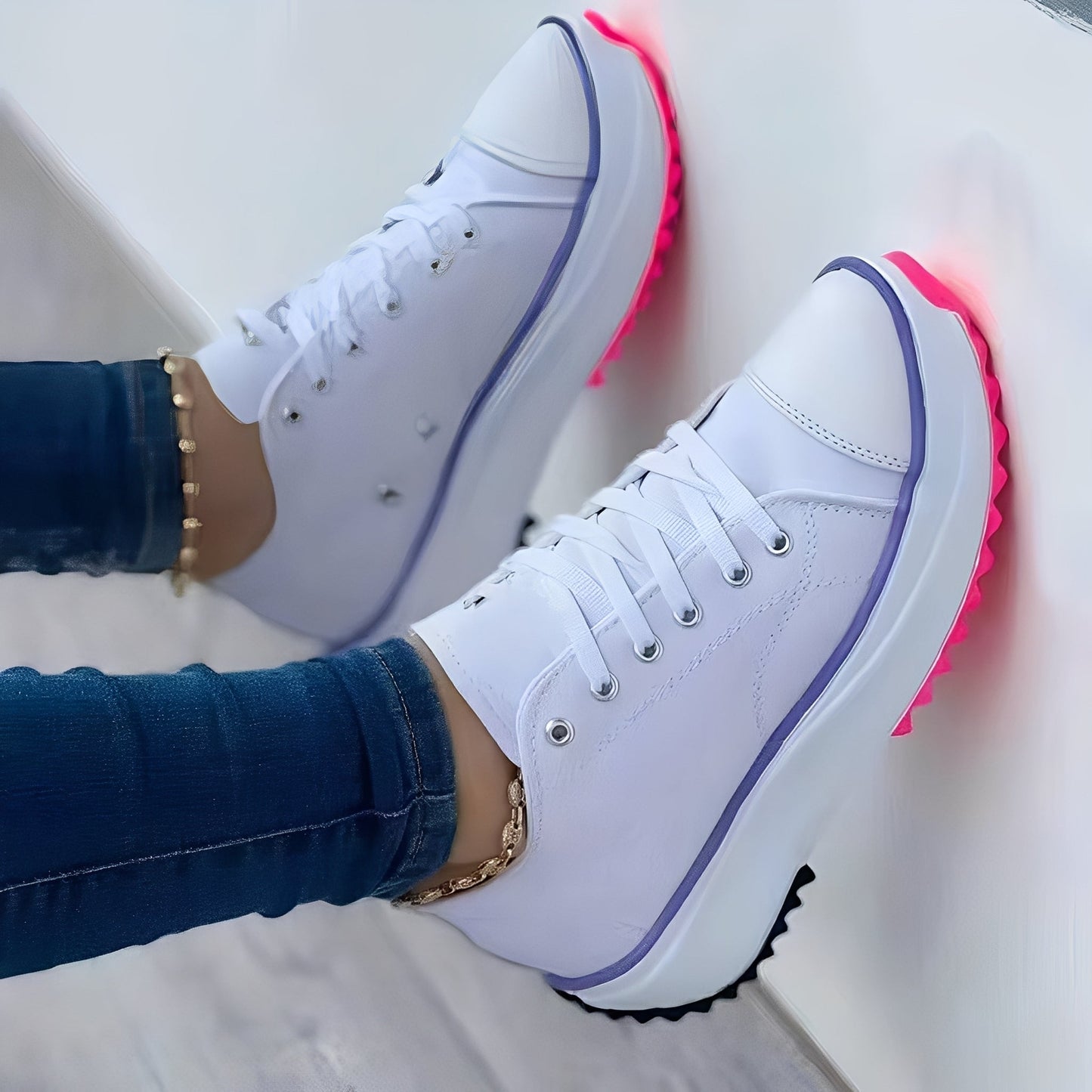 Mellony - Zapatos casuales con suelas gruesas para mujeres