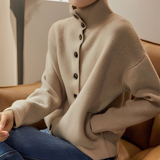 Evelynn - Suéter de punto elegante con cuello alto para mujeres