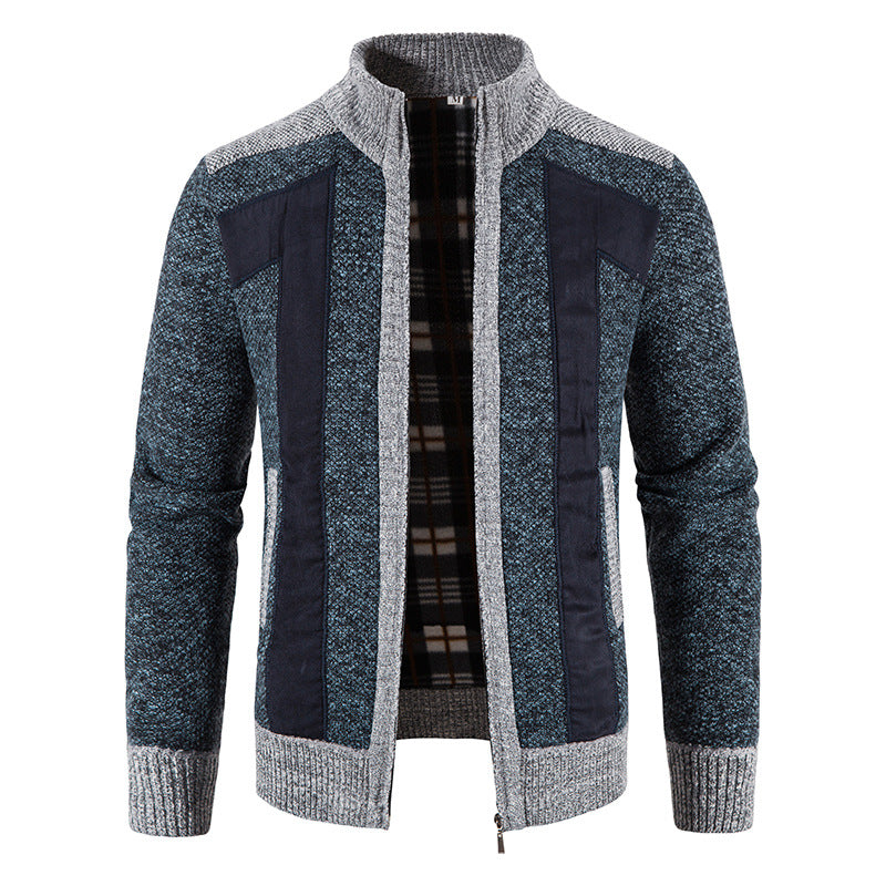 Domenic - Chaqueta de felpa con cremallera para hombres