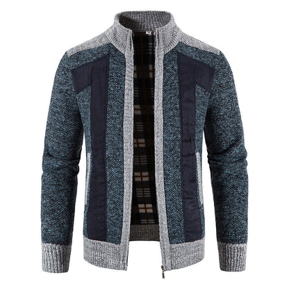 Domenic - Chaqueta de felpa con cremallera para hombres