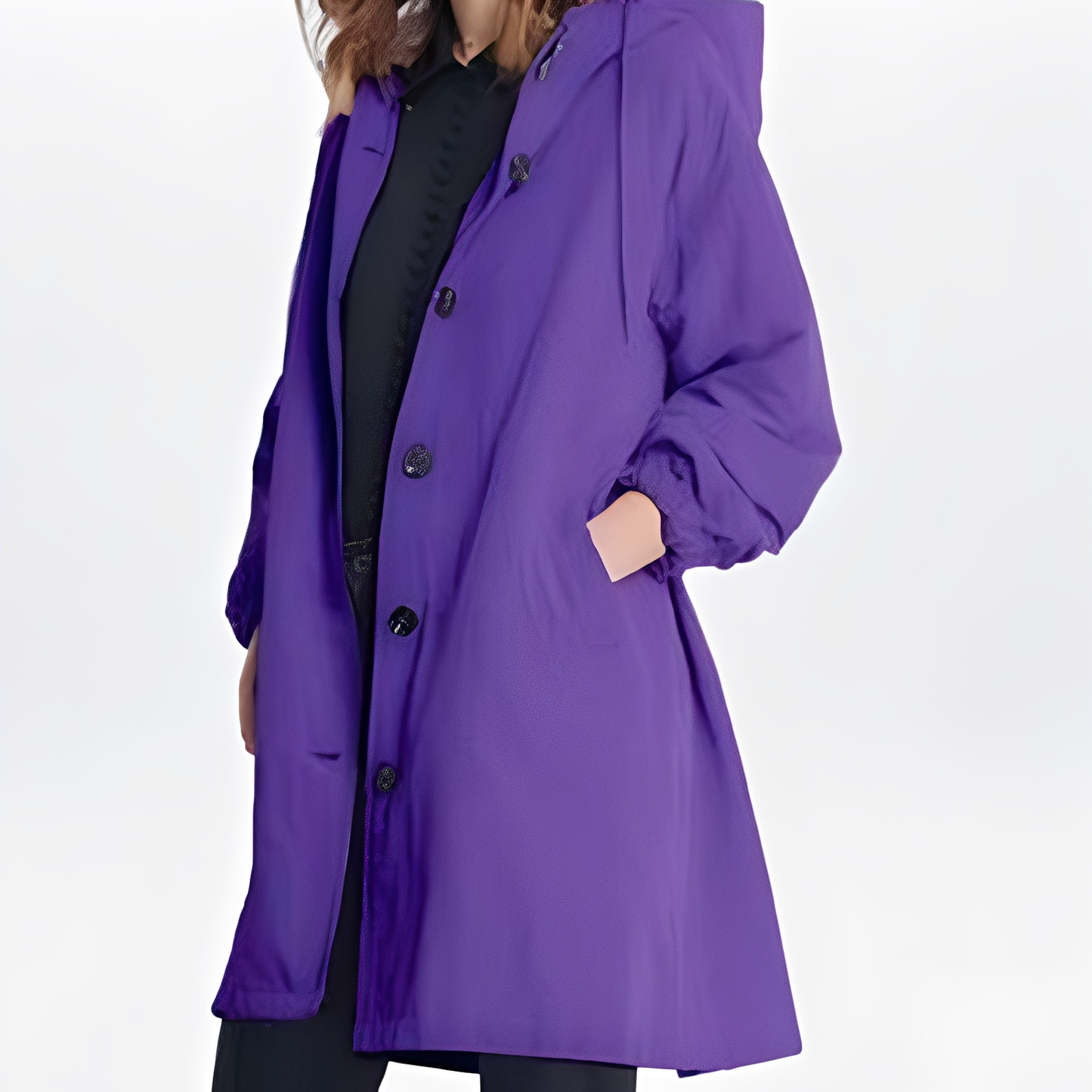Giselle - Abrigo Impermeable con Capucha para Mujer