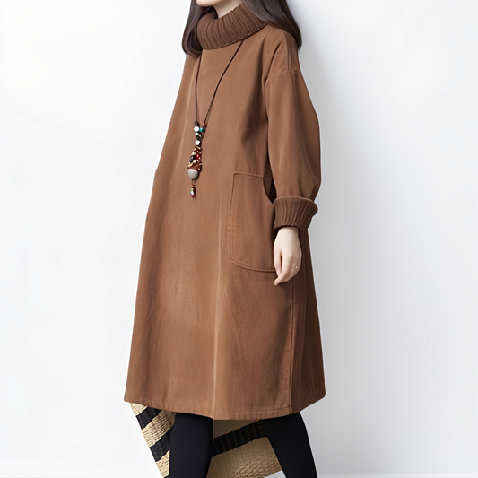 Elouise - Vestido de pana holgado con bolsillos para mujeres