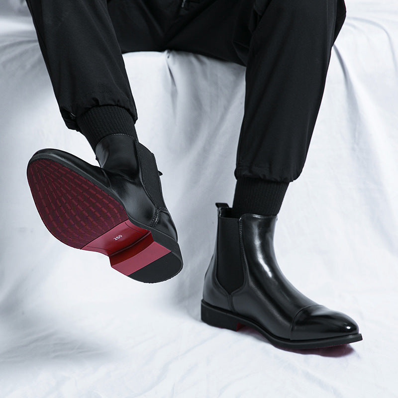 Kennith - Botas Chelsea de cuero elegantes y casuales para hombres