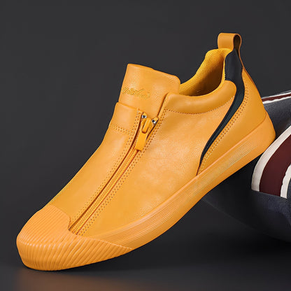 Jerred - Zapatos modernos de cuero con cierre para hombre
