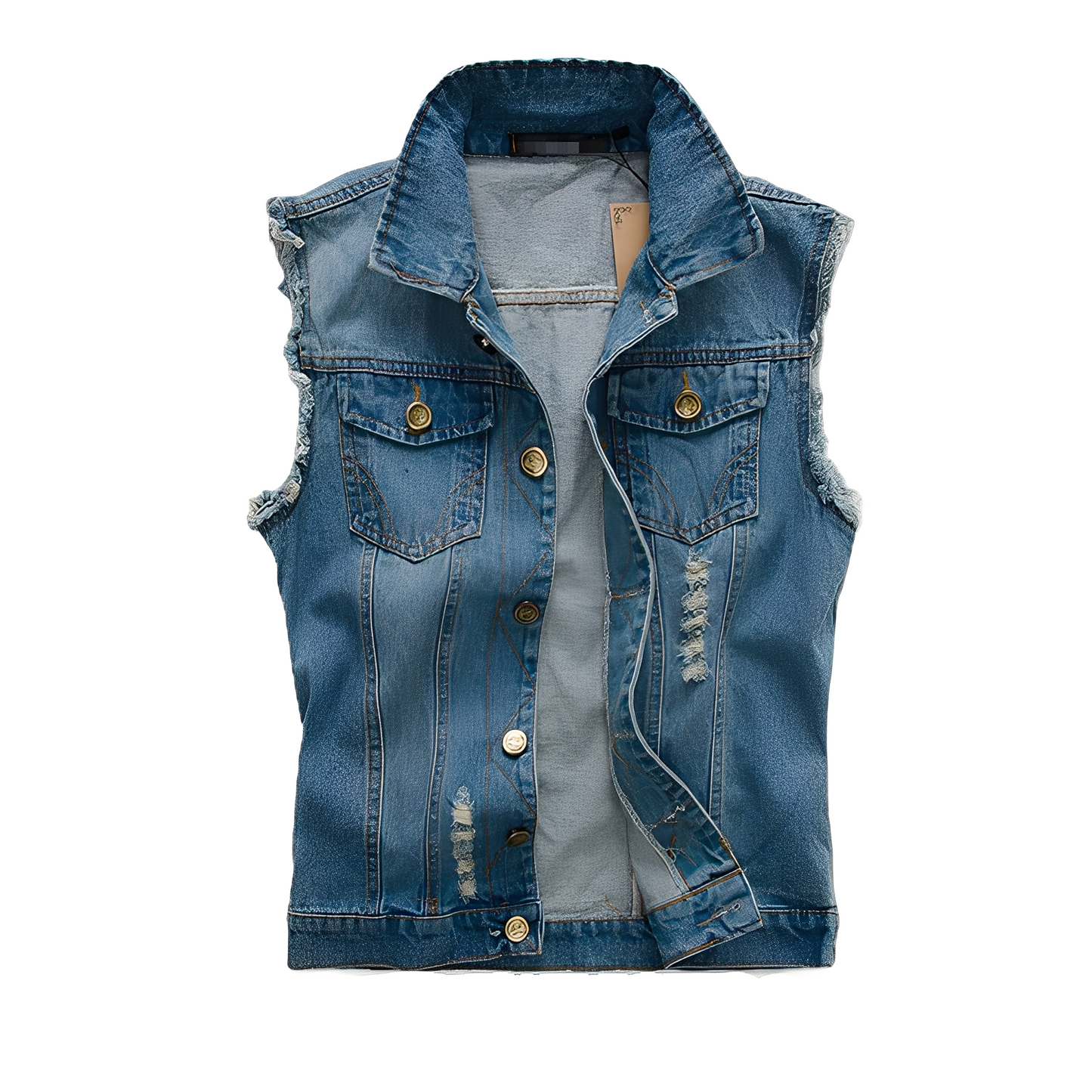 Morley - Chaleco de mezclilla clásico con bolsillos para hombres