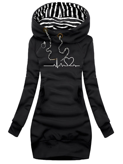 Roxanne - Vestido casual de punto con capucha para mujeres