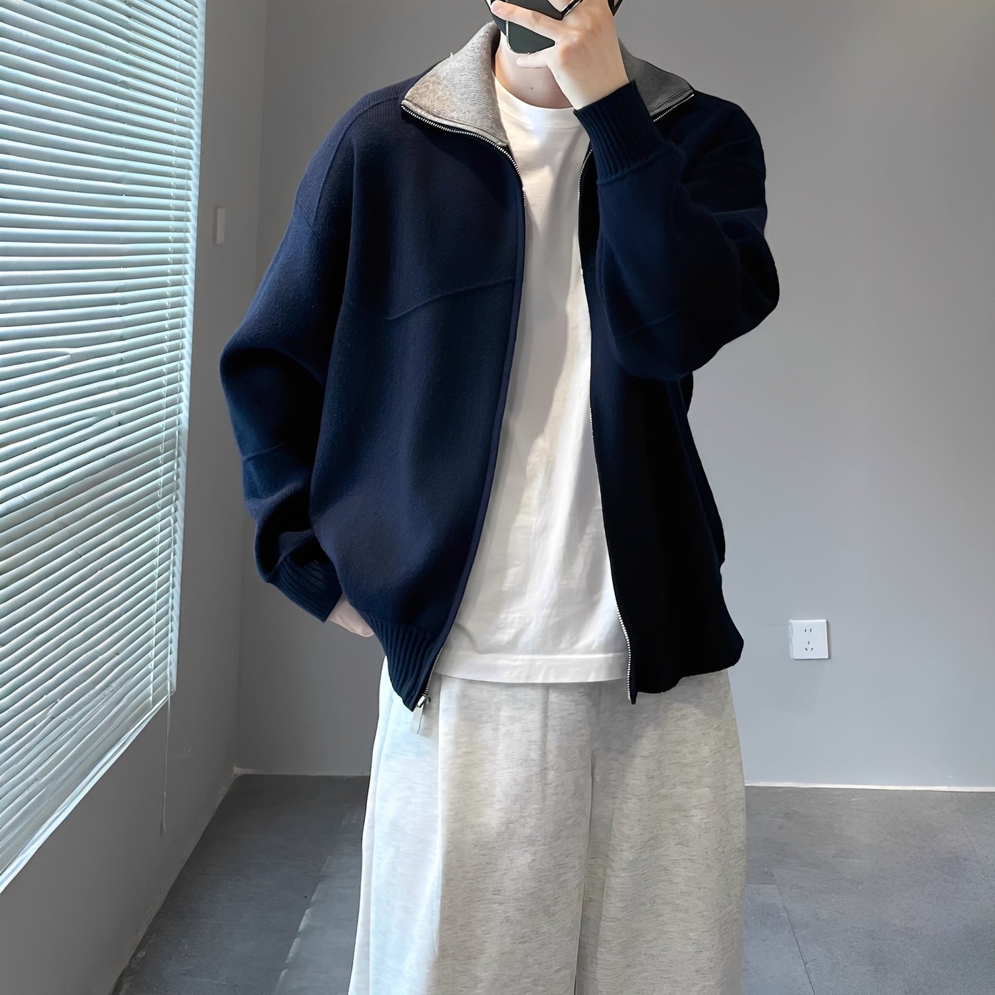 Henry - Cárdigan moderno y holgado para hombres