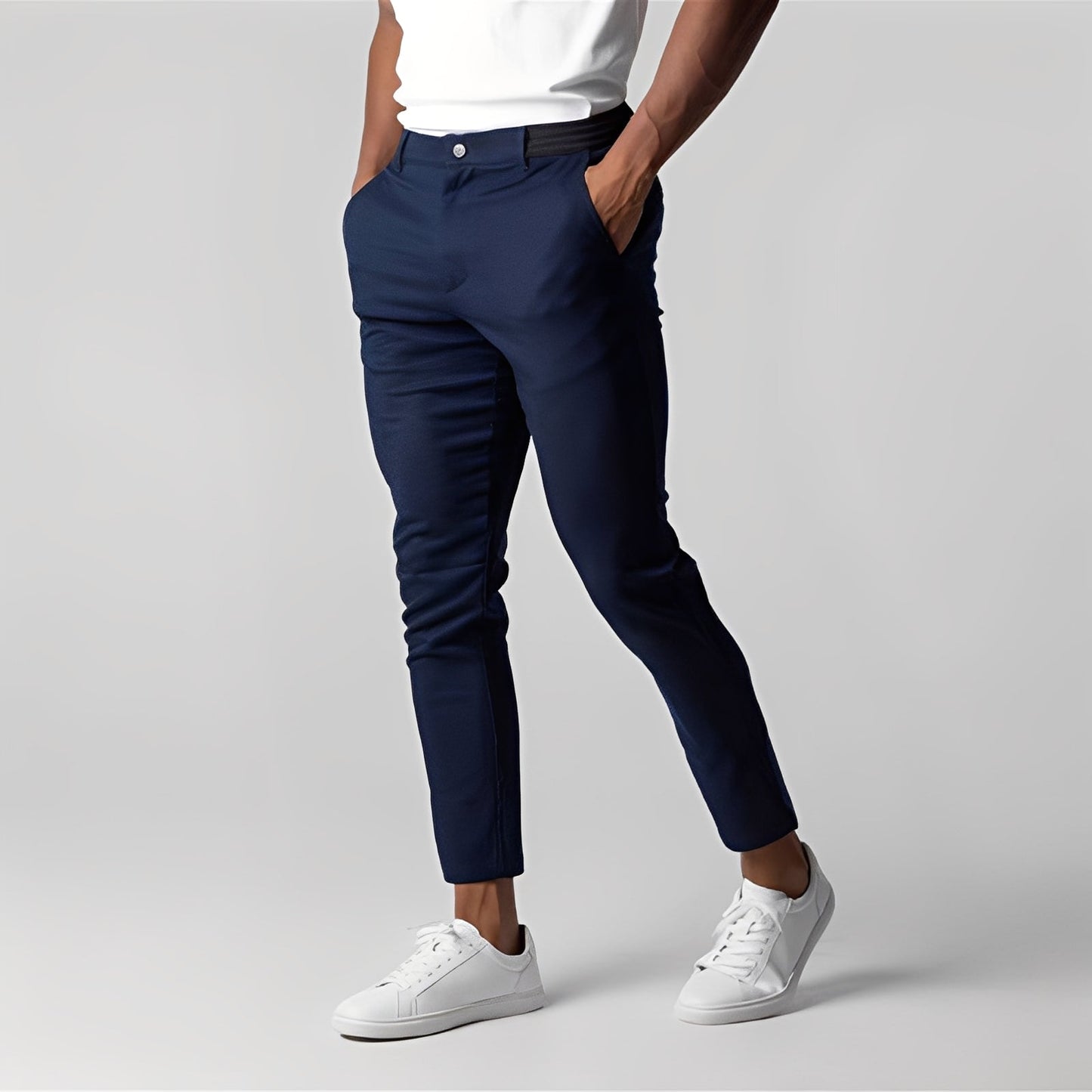 Gwenaël - Pantalón elástico básico para hombre