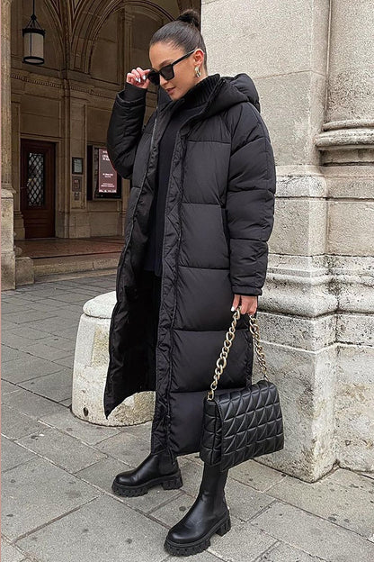 Alyce – Largo acolchado abrigo de invierno de plumas